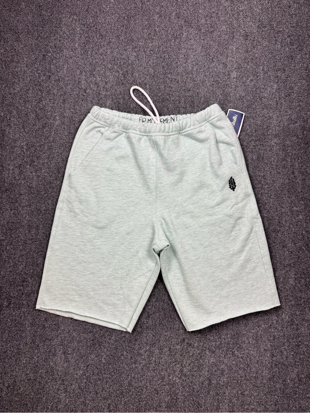 NEW Free People FP Movement For the Win Long Shorts Logo Size Small Mint Green